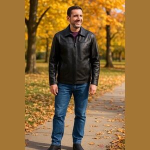 Liz Claiborne Super Soft Genuine Leather Jacket Black XL